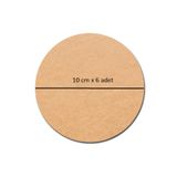 Rapithwin 10 Cm Çap 3mm Ham Mdf 6'ı Paket Bardak Altlığı
