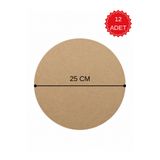 Rapithwin 25 Cm Yuvarlak Supla Levha | 12 Adet 3 Mm Ham Mdf Servis Altı Supla