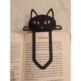 Rapithwin Kedicik Kitap Ayraç Siyah 6x10 cm 1 Adet Eğlenceli Okuma Ayracı - 18S-Siyah