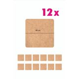 Rapithwin Supla Levha 12 Adet 3 Mm Ham Mdf 40 Cm Çap Kare Servis Altı Supla