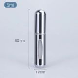 Rapsoli Mini Parfüm Şişesi Doldurulabilir Parfüm Şişesi Atomizer Cep Parfüm Şişesi Transfer Parfüm Şişesi - Gümüş