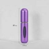 Rapsoli Mini Parfüm Şişesi Doldurulabilir Parfüm Şişesi Atomizer Cep Parfüm Şişesi Transfer Parfüm Şişesi - Mor