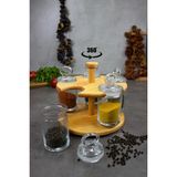 Rapt Döner Standlı 5'li Kaşıklı Baharatlık - Şeffaf - 105 ml