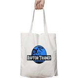 Raptor Trainer Jurassic World Iki Tarafı Kalıcı Baskılı Yıkanabilir Okul Plaj Omuz Bez Çantası