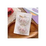 Rapunzel Accessories 2 li Kelebek Desenli Nakış İşlemeli Yumuşak Kıskaçlı Toka Seti - El Yapımı İnci Detaylı Bebek/Çocuk Tokası