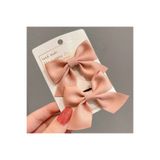 Rapunzel Accessories 2 Li Pembe Fiyonk Saten Pens Toka Seti - 6 cm Parlak Bebek Yetişkin Toka