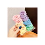 Rapunzel Accessories 50'li Karışık Renkli Lastik Saç Tokası - Yumuşak Lastik Parlak Bebek Çocuk Tokası