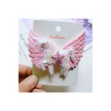 Rapunzel Accessories Unicorn Melek Kanatlı Dolgulu Pens Toka - Parlak İnci Detaylı Prenses Toka 9 cm