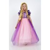 Rapunzel Prenses Kız Çocuk Parti Kostümü Doğum Günü Elbisesi Mor