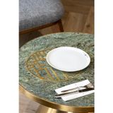Rarart Conceptgeometrik Gold Desenli Supla Seti - Yemek Masası Için Şık Metal Tabak Altlığı - Posavasos
