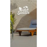Rararthello Summer Yazılı Metal Tablo - Yaz Temalı Duvar Dekoru - 56X45 Cm