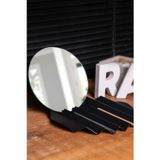 Rarartkıvrımlı Dekoratif Duvar Aynası - Yuvarlak Ayna Antre, Salon Ve Ofis Için - 24X18 Cm