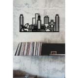 Rarartlos Angeles City Metal Duvar Tablosu - Modern Ofis & Ev Dekorasyonu - 65X30 Cm
