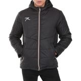 Raru Anorak Mereo Siyah Erkek Mont Regular Kalıp Elyaf Dolgulu Kapüşonlu - 2XL