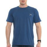 Raru Erkek Pamuk T-Shirt Gravıs Indigo - İndigo