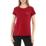 Raru Kadın %100 Pamuk Bisiklet Yaka T-Shirt Fumus Bordo - XL