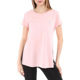 Raru Kadın %100 Pamuk Bisiklet Yaka T-Shirt Fumus Pembe - 2XL