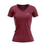 Raru Kadın %100 Pamuk T-Shirt Mulıer Bordo