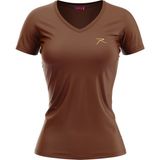 Raru Kadın %100 Pamuk T-Shirt Mulıer Kahverengi - 2XL