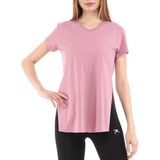 Raru Kadın %100 Pamuk V Yaka T-Shirt Fragum Pembe - L