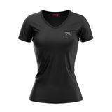 Raru MULIER Kadın Pamuklu Siyah Günlük T-shirt