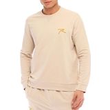 Raru Omnis Bej Pamuklu Bisiklet Yaka Basic Sweatshirt