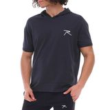 Raru Pamuklu Kapüşonlu Kısa Kollu Sweatshirt OCULUS LACİVERT
