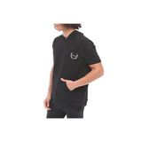 Raru SPQR Pamuklu Kapüşonlu Kısa Kollu Sweatshirt NEPTUNE SİYAH