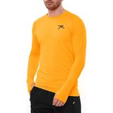 Raru Uzun Kollu Erkek T-Shirt Oranj Slim Fit Nefes Alabilir Kumaş ile Şık Tasarım - 2XL