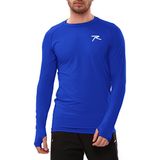 Raru Uzun Kollu T-Shirt Erkek Saks Renkli Nefes Alabilir Kumaş Slim Fit Tasarım - 2XL
