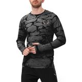 Raru Uzun Kollu T-Shirt Evoco Füme Erkek Nefes Alabilir Kumaşla Şık Tasarım