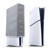 Raryars PS5 İnce Toz Koruyucu için Toz Kapağı Playstation 5 İnce Konsol Disk Sürümü ve Dijital Sürüm için Özel Tasarım Kalın Pamuk Hassas Kesim Kolay Erişim Kablosu Bağlantı Noktası (Dikey Konum)