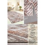 Raschel Carpet Kahve Emboss Desenli Kalın Yumuşak Kaymaz Özel Taban Halı Yolluk, 150 x 80