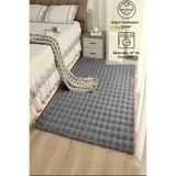 Raschel Carpet Koyu Gri Yumuşak Bubble Kaymaz Özel Taban Peluş Halı Yolluk, 100 x 450
