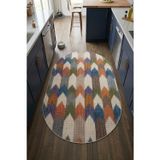 Raschel Carpet Oval Bohem Yıkanabilir Leke Tutmaz Modern Mutfak Halısı Multi Renkli Özel Seri Kaymaz Taban Halı RC_MULTI_MUTFK_YENIMDLELIPS_001