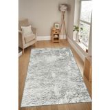 Raschel Carpet Premium Seri Gri Lüks Tavşan Tüyü Kirpi Kaymaz Taban Halı Yolluk Rctasvankırpı_Grı