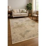 Raschel Carpet Premium Seri Kahve-Mavi Triko Akrilik Jüt Taban Doğal Halı Yolluk Oturma Odası Halı 1735A