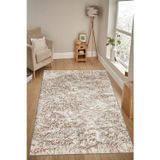 Raschel Carpet Premium Seri Lüks Bej Tavşan Tüyü Kirpi Kaymaz Taban Halı Yolluk RCTASVANKIRPI_BEJ