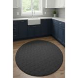 Raschel Carpet Premium Yıkanabilir Leke Tutmaz Yuvarlak Yaprak Desenli Mutfak Halısı Özel Seri Kaymaz Taban Halı