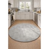 Raschel Carpet Premium Yuvarlak Yıkanabilir Leke Tutmaz Emboss Bohem Mutfak Halısı Özel Seri Kaymaz Taban Halı