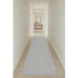 Raschel Carpet Yaprak Açık Gri Emboss Premium Seri Yeni Nesil Kaymaz Taban Jel Taban Halı Yolluk Antre Hol