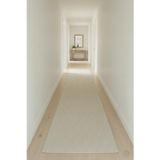 Raschel Carpet Yaprak Krem Emboss Premium Seri Yeni Nesil Kaymaz Taban Jel Taban Halı Yolluk Antre Hol