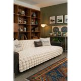 Raschel Home Bubble Peluş Koltuk Örtüsü 165x205 cm Krem Yıkanabilir Çekyat Örtüsü - Koltuk Örtüsü