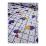 Raşel kumaş Dertsiz %100 polyester sofra bezi okul sıra örtüsü kumaşı ( Renkli kalpler 100 x 140 )