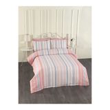 Rasel Tekstil Pamuklu Somon Lastikli Çarşaf Nevresim Takımı 160x200 Çift Kişilik