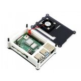 Raspberry Pi 4 Fanlı Muhafaza Kutusu Siyah/Beyaz Akrilik