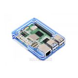 Raspberry Pi 5 için Şeffaf / Mavi Akrilik Kutu