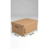 RASS Arşiv Kutusu 32*50*20cm 3 Adet Çift Oluk (Kraft)