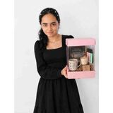 Rass Asetat Hediye Kutusu (Katlanabilir-Pratik Kurulum) Toz Pembe 12*12*20CM 1ADET