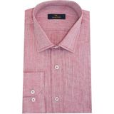 Rasstmen Erkek Gömlek Uzun Kol Silim Fit Keten BGL-ST01456 - Bordo